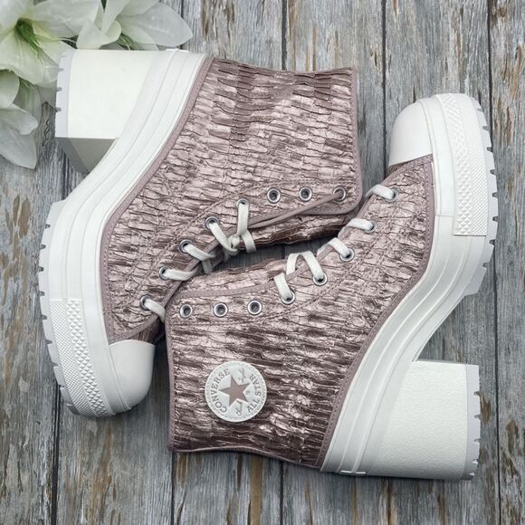 Chuck 70 De Luxe Heel Satin Hightop Boots Shoes Sneakers Size 12.5 - Picture 1 of 16